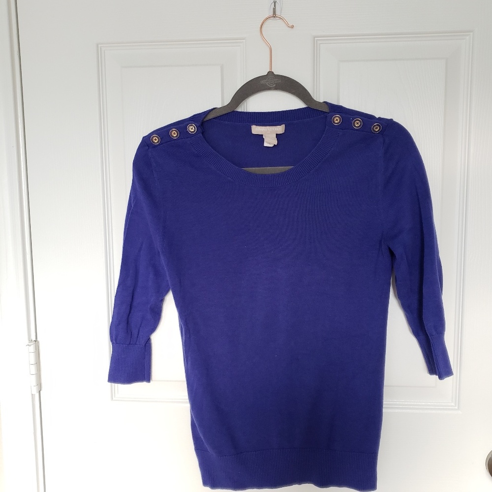 Banana Republic Mid-sleeve Sweater Purple